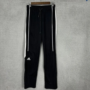 Adidas Pants Mens small Black‎ track Warmup Soccer Tapered Tricot athletic logo